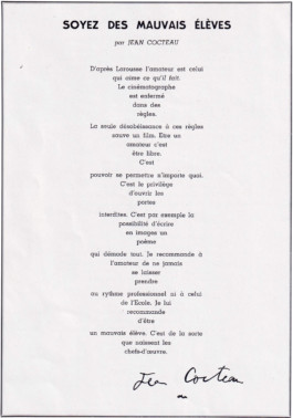  Jean Cocteau texte amateur